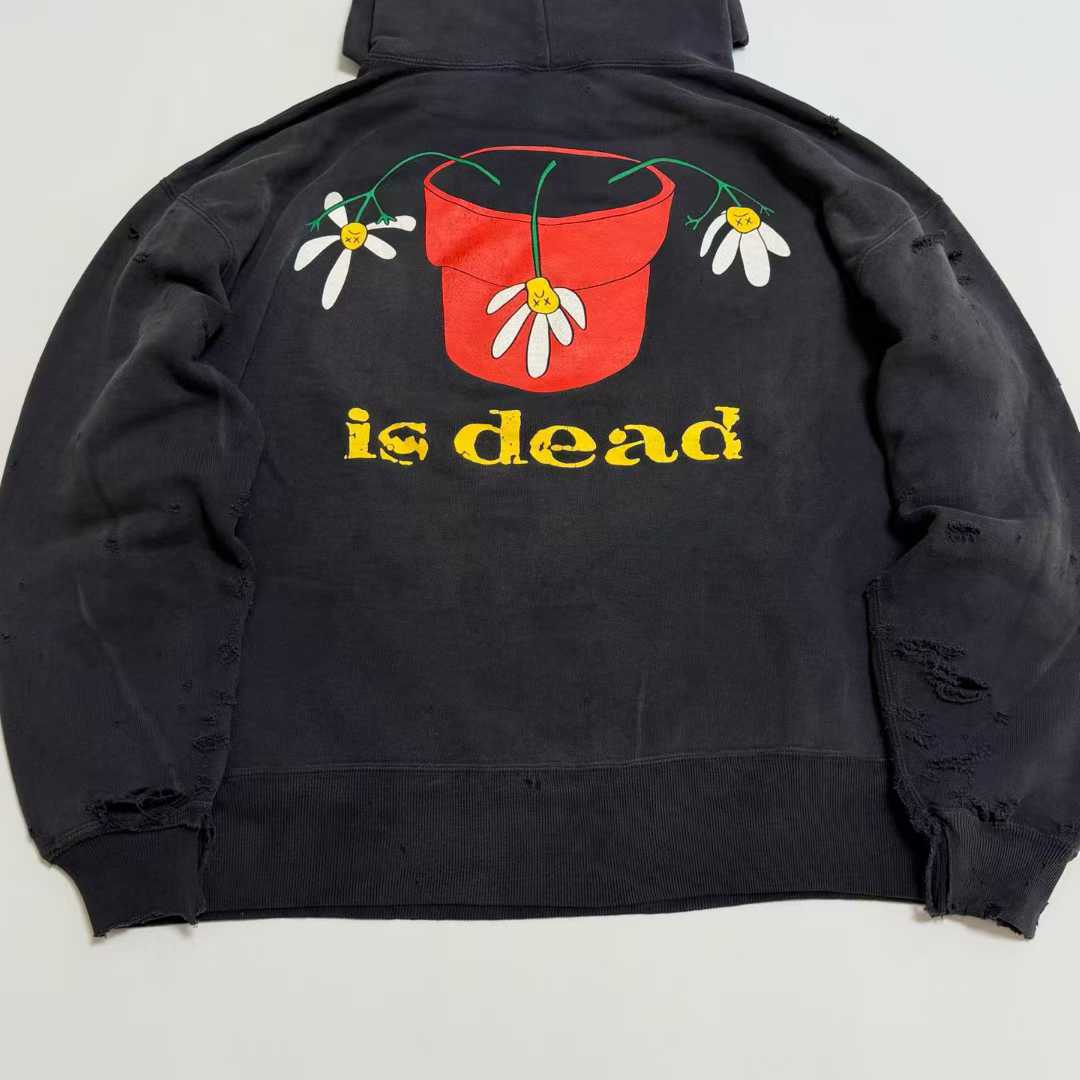 セントマイケル スーパーコピー フラワーグラフィック フーディー ヴィンテージ加工 ダメージ表現 高再現｜スーパーコピー服