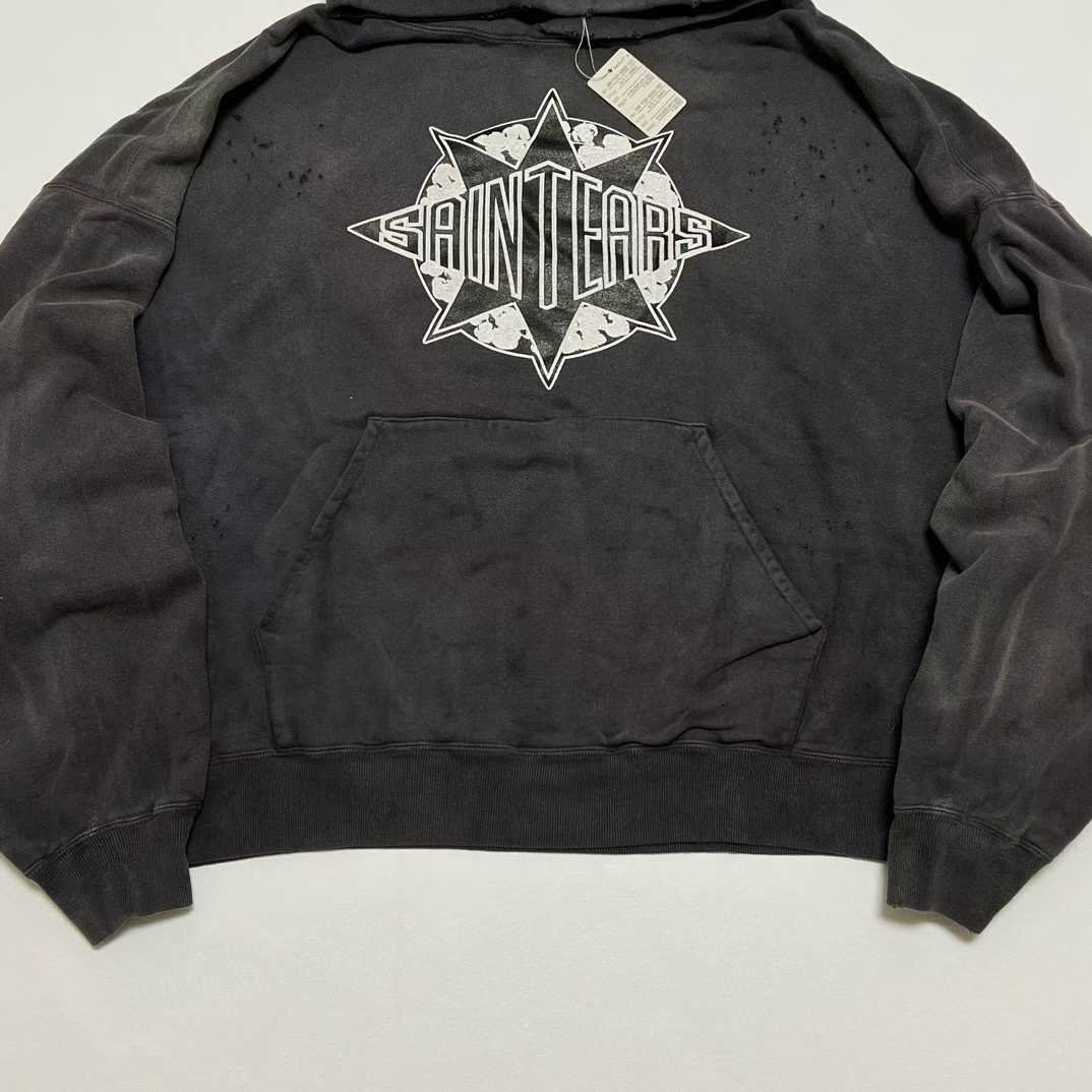 セントマイケル ブランド コピー 安全通販 星形グラフィック フーディ 重厚感ある定番モデル｜スーパーコピー服