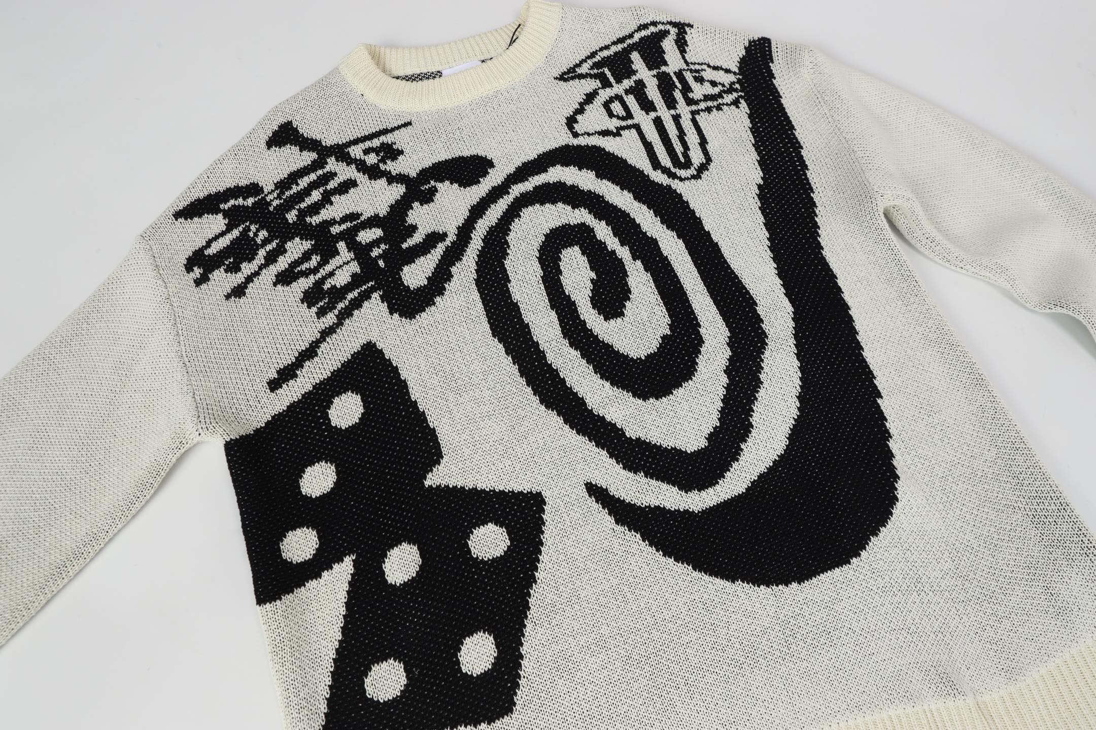 Stussy コピー アート柄ニットセーター 個性派デザイン×存在感溢れるストリート風｜スーパーコピー服