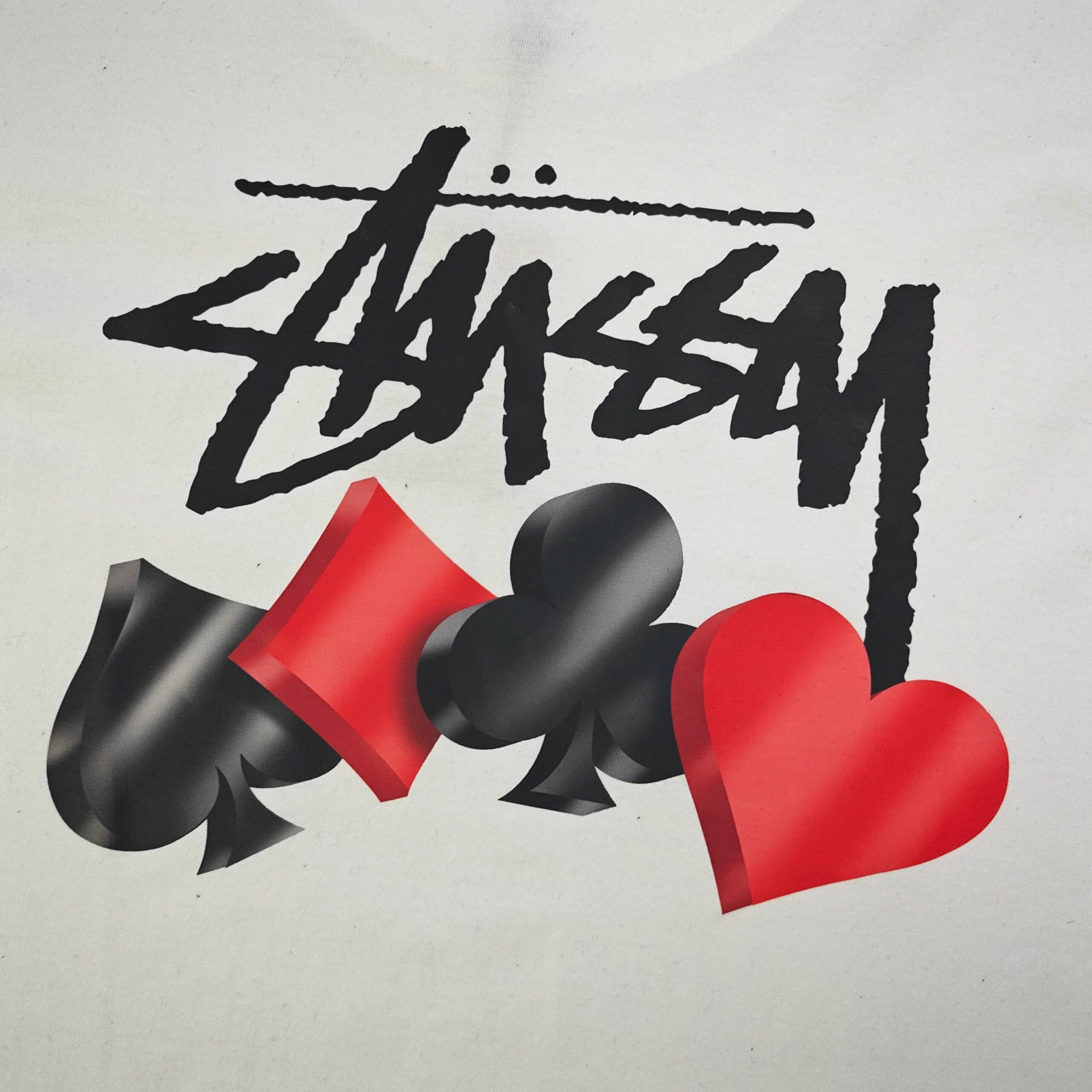 ステューシー コピー トランプモチーフTシャツ 個性派ストリート映えの遊び心デザイン｜スーパーコピー服