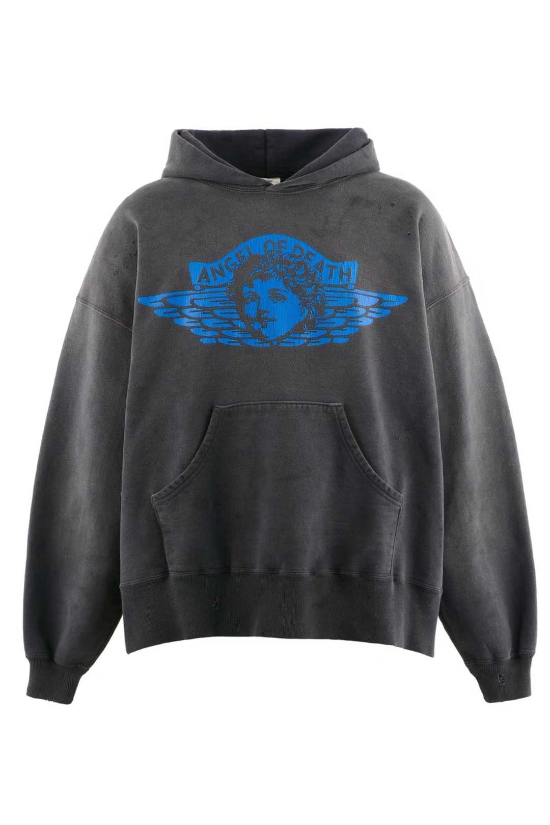 セントマイケル ブランド コピー ANGEL OF DEATH 翅膀印花連帽上衣の魅力に迫る – 做舊風格が映える機能街頭ファッションの新定番｜スーパーコピー服