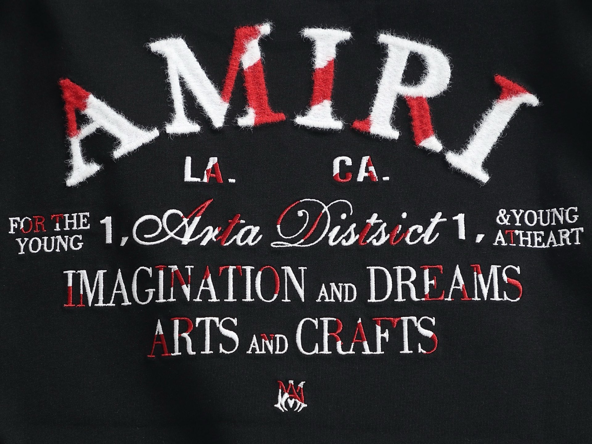 AMIRI スーパーコピー ロゴ刺繍Tシャツ ミニロゴデザイン ストリート感高級半袖｜スーパーコピー服