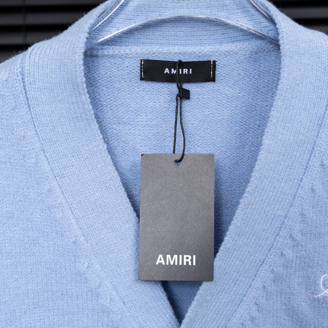 AMIRI スーパーコピー 骨デザイン ニットカーディガン メンズ ストリート 高級感モデル｜スーパーコピー服