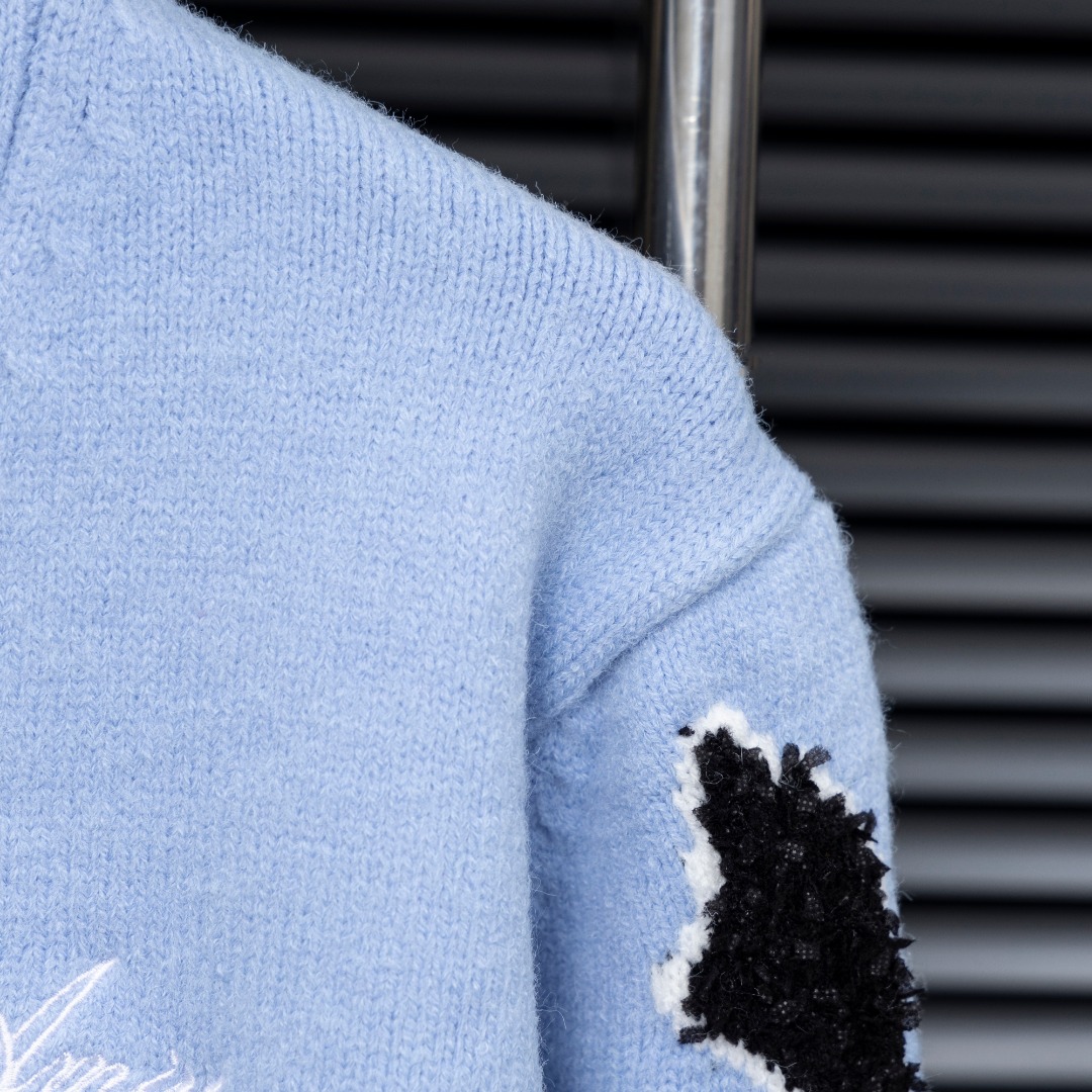 AMIRI スーパーコピー 骨デザイン ニットカーディガン メンズ ストリート 高級感モデル｜スーパーコピー服