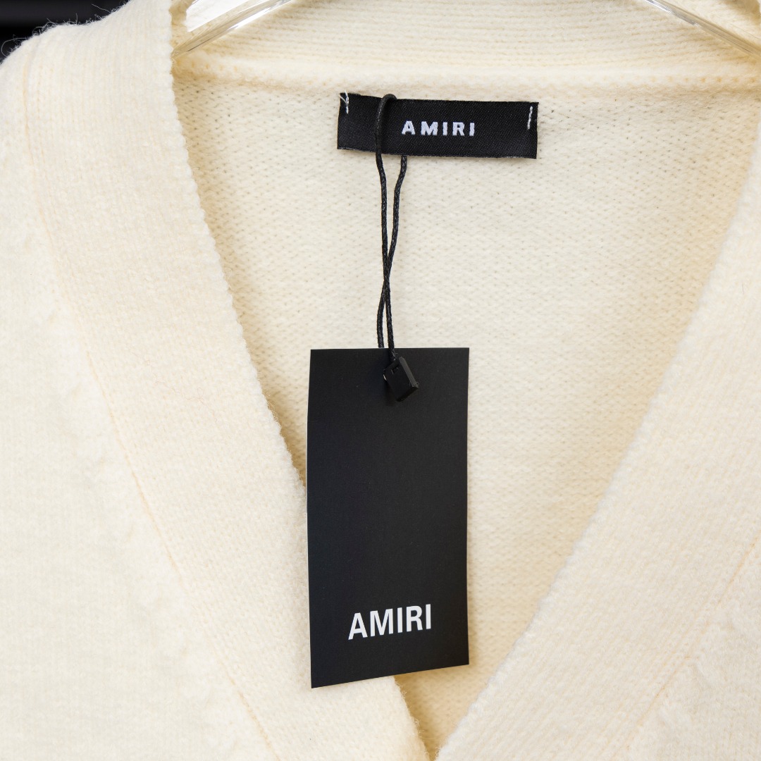 AMIRI コピー ボーンデザイン ニットカーディガン メンズ ストリート 上質ニットモデル｜スーパーコピー服
