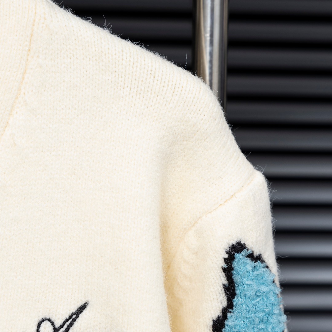 AMIRI コピー ボーンデザイン ニットカーディガン メンズ ストリート 上質ニットモデル｜スーパーコピー服