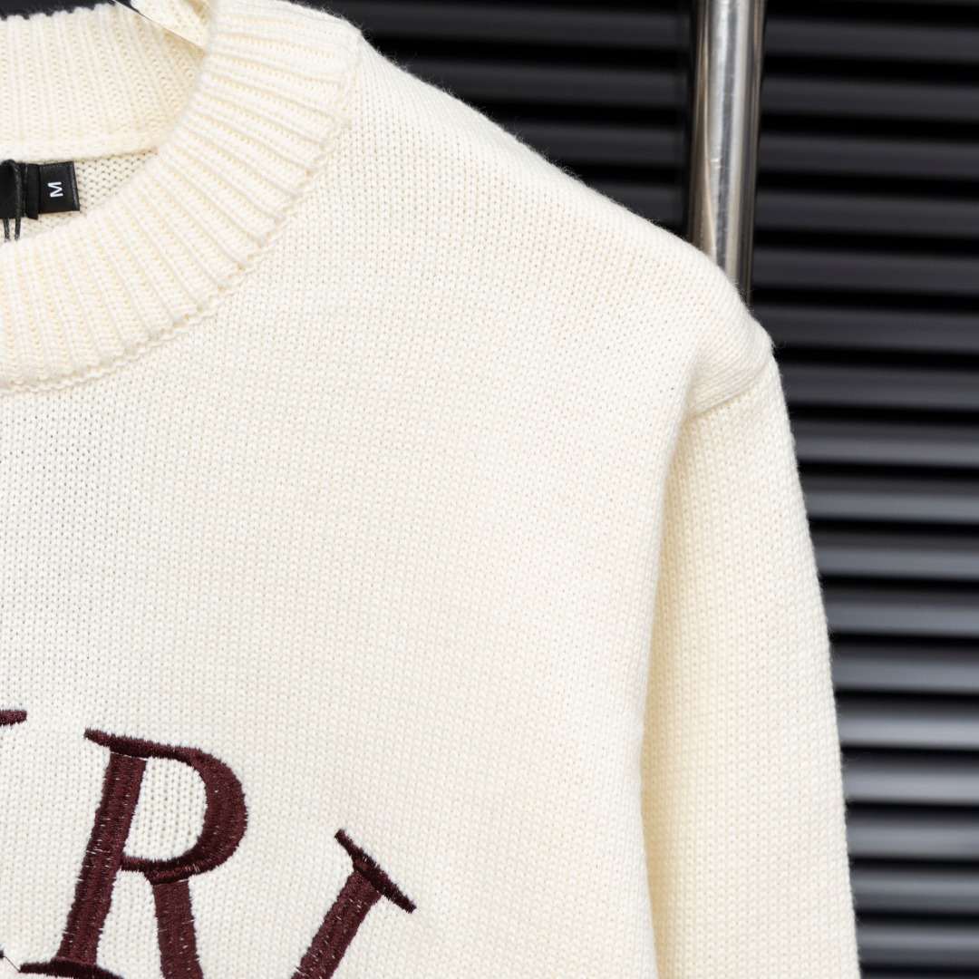 AMIRI n級品 ロゴ刺繍 ニットセーター メンズ ストリート 高級感デザイン｜スーパーコピー服